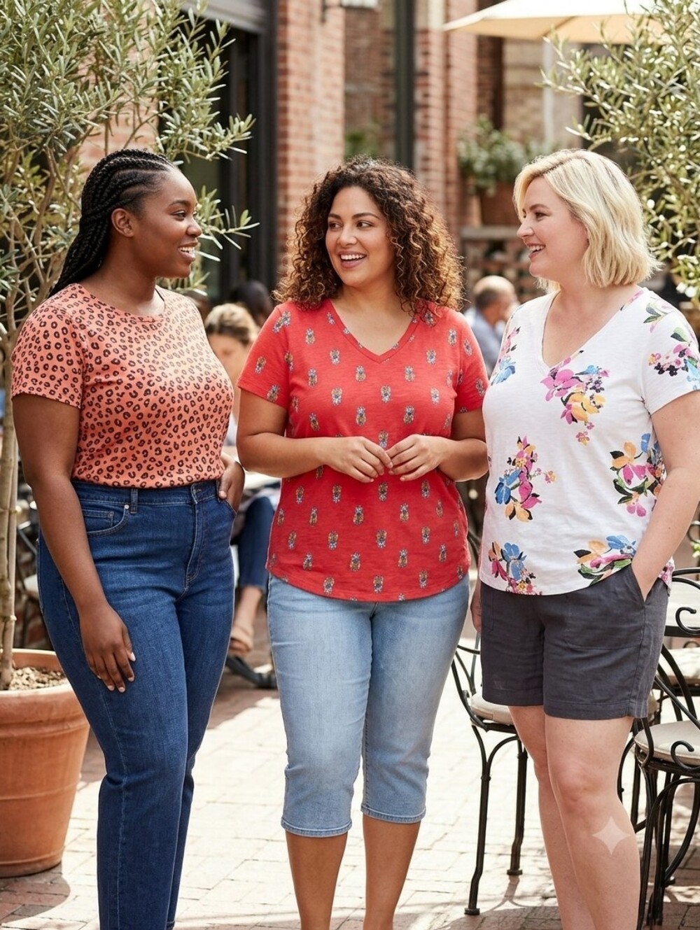Three (3) 100% Cotton Summer Short Sleeve T Shirts Plus Size